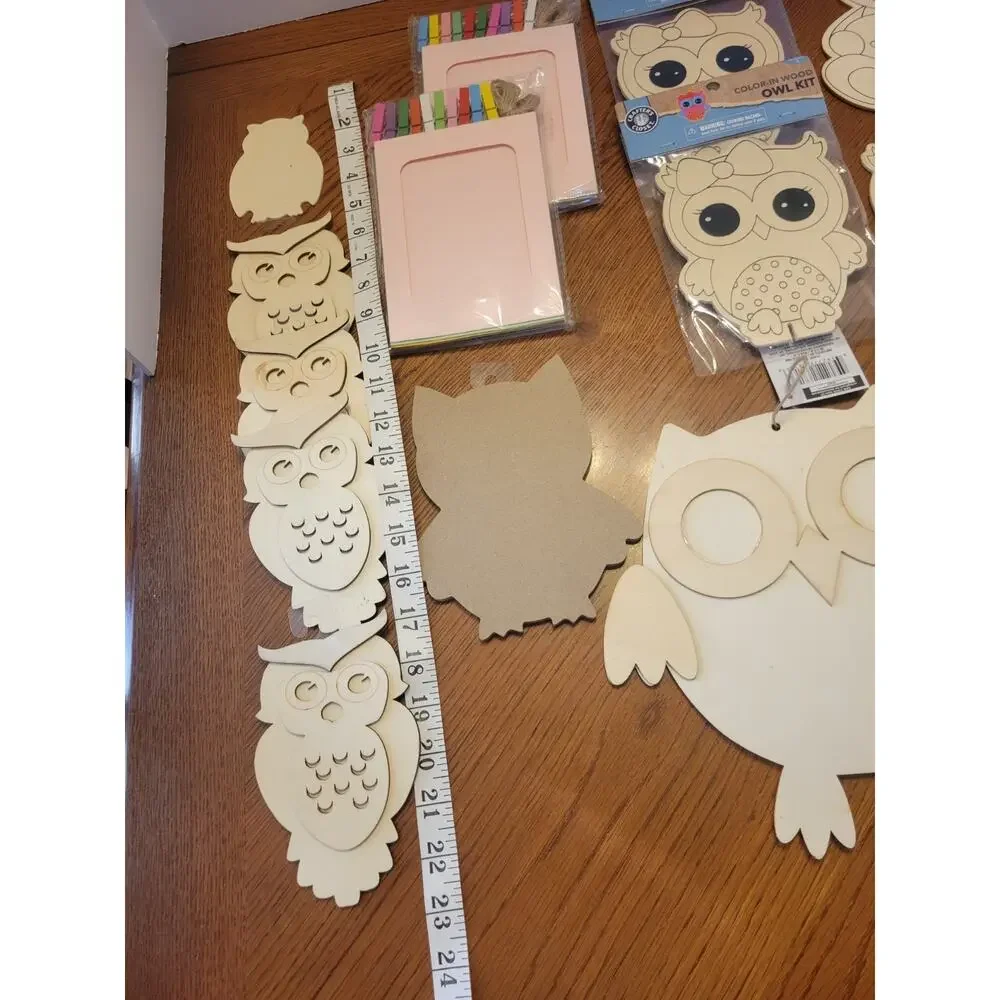 Unfinished Wooden Owl‎ Shapes, Boxes Arts & Crafts Decor Ready to Paint